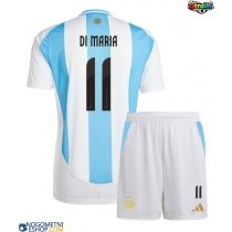 Otroški Nogometni dresi Argentina Angel Di Maria #11 Domači Copa America 2024 Kratek Rokav (+ Kratke hlače)